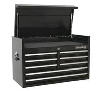 Topchest 8 Drawer 915mm Heavy-Duty Black - Sealey PTB91508 New