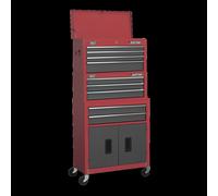 Sealey Rollcab, Mid-box Tool Chest & Topchest Stack - Red