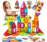Topchild Magnetic Buildiing Set Kids DIY STEM Construction Indoor Learning Toy That Promotes Focus and Problem Solving 60 PCS Magnets Toy for Boys Girls