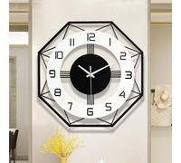 TopCity Large Classic Wall Clock 70CM Black Metal Silent Non-Ticking Big Clocks Modern Decorative Battery Operated Wall Clock for Living Room,Kitchen,Dining Room,Office