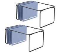TOPCJ Legal/Letter Size Hanging File Folder Frame,Adjustable 16 to 25 inches,Heavy Duty Steel File Cabinet/Drawer Organizer Insert,Hanging Folder Holder for Desktop,12.598" W X 9.45" H,2 Packs