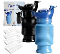 Topcloud Portable Urinal 750ML, Shrinkable Leak-Proof Unisex Emergency Urinal, Reusable Travel Urinal for Adults Elderly & All Family Users, Car Camping Traffic Jams Hiking Bedside Care