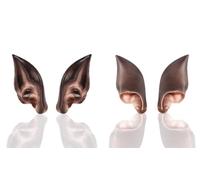 Topcosplay Elf Fairy Pixie Goblin Ears for Carnival Halloween Cosplay (Black)