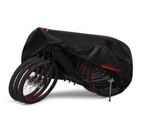 Topcrown Bike Cover Waterproof Outdoor Storage for 3 Bikes, Bicycle Cover Rain Sun UV Dust Wind Proof with Storage Bag for Mountain Road Bike/Ebike (420D Black+Red, XXXL Size for 3 bikes)