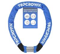 Topcrown Bike Lock Upgrade Metal Digital Dials 3 ft Long High Security Heavy Duty Anti Theft Bike Chain Lock, 5 Digit Combination Keyless Bicycle Lock for Bike/Electric Scooter/Ebike/Motorcycle