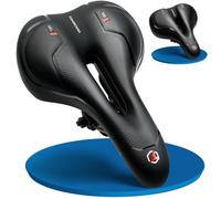 Topcrown Bike Seat, Comfort Wide Bicycle Saddle for Women Men, with Dual Shock-Absorbing Balls & Memory Foam, Fit for Mountain, Road, Peloton, Exercise, Bikes