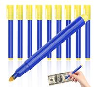 TOPCZY 10 Pcs Fake Banknote Pen, Uv Pen for Money, Checker Uk New Notes, Uv Marker Note Detector Pens Ultra Violet Counterfeit Money Detector for Fake Bill Detection, Blue