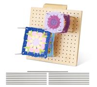 TOPCZY 7.9 Inch Granny Square Blocking Board, Crochet Peg Board, Crochet Gadgets, Crochet Blocking Board, Blocking Boards for Crochet and Knitting Projects, Crochet Frame Blocking Mats