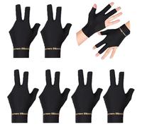 TOPDANCHUANG Tbest Snooker Glove Left Hand Snooker Glove Anti Slip Billiard Glove 3 Fingers Show Gloves Left Hand Snooker Glove Billiard Accessories Fits on Left Hand for Men Women (Black 2)