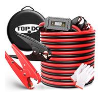 TOPDC 2 Gauge 20 Feet Jumper Cables with Reverse Polarity Protection for Car, SUV and Trucks Battery, Heavy Duty Automotive Booster Cables for Jump Starting Dead or Weak Batteries with Carry Bag