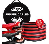 TOPDC 8 Gauge 12 Feet Jumper Cables for Car Battery, Heavy Duty Automotive Booster Cables for Jump Starting Dead or Weak Batteries with Carry Bag,(TD-P0812)