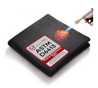 TOPDC Welding Blanket 40x40 Inch, High Temp Resistant Carbon Felt Pad, 5mm Thick Heat Shield Fabric Withstands 2200℉, UL94&MSDS Certified, Flexible&Cuttable for Welding Soldering Grill Firepit