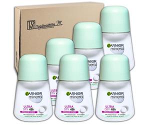TopDealMile Storage Pack for Garnier Mineral Deodorant Roll On Ultra Dry - 48h Deodorant Roller 6 x 50 ml
