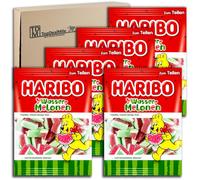 TopDealMile Storage Pack for Haribo Watermelons, 5 x 160 g, Sugared Fruit Gum with Foam Sugar and Watermelon Flavour