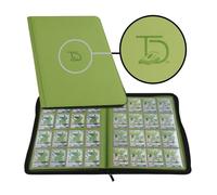 TopDeck 1000 Card Binder TCG Portfolio 16 Pocket Card Binder Ringless Binder Compatible with Pokemon Cards, Yu-Gi-Oh, Magic the Gathering, and More - Side Load Sleeves - Card Album (Green)