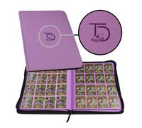 TopDeck 1000 Card Binder - TCG Portfolio - 16 Pocket Card Binder - Ringless Binder Compatible with Pokemon Cards, Yu-Gi-Oh, Magic the Gathering, and More - Side Load Sleeves - Cards Album (Purple)