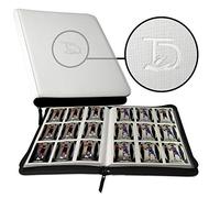 TopDeck 500 Card Ringless Zip Binder Pro - 9-Pocket Pages Side Load Sleeve TCG Storage Portfolio, Compatible with Pokemon, Yu-Gi-Oh, One Piece, MTG, Comic Trading Collectible Cards - White
