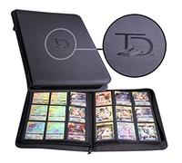 TopDeck 500 Card Ringless Zip Binder Pro - 9-Pocket Pages Side Load Sleeve TCG Storage Portfolio, Compatible with Pokemon, Yu-Gi-Oh, One Piece, MTG, Comic Trading Collectible Cards - Black