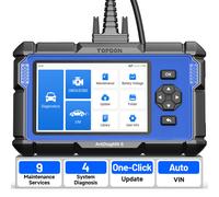 TOPDON OBD2 Code Reader Scanner ArtiDiag600S, 9 Reset Service for Oil/BMS/ABS/SAS/EPB/DPF/TPMS/Throttle/Injector Coding, ABS/SRS/Engine/Transmission Car diagnostic tool, Free Lifetime Upgrade
