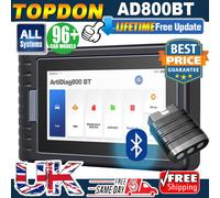 TOPDON AD800BT Bluetooth OBD2 Diagnostic Scanner Tool FULL System 28+ Service UK