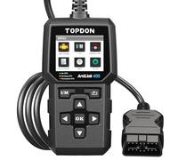 TOPDON AL400-A OBD2 Code Reader, 10 OBD2 Functions, Check Engine Light/Smog Emission Test / O2 Sensor Test/EVAP, Free Lifetime Update
