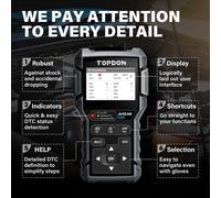 TOPDON AL600 OBD2 Code Reader with Active Test, ABS & SRS Diagnostics, Car Maint