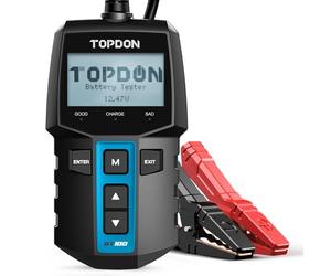 TOPDON BT100 Car Battery Tester 12V Load Tester, 100-2000 CCA Automotive Alternator Teste Digital Auto Battery Analyzer Charging Cranking System for Car Truck Motorcycle ATV SUV Boat Yacht
