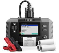 TOPDON BT600 Car Battery Tester, 12V 24V Load with Printer,100-2000 CCA Cranking & Charging, Battery Alternator Analyzer with 1.8 M/5.9ft Cable, 3.5” Color Screen