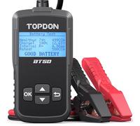 TOPDON Car Battery Tester BT50, 12V Battery Tester 100-2000CCA with Battery Health Check, Charging & Cranking System Tests for Car, Truck, Motorcycle, ATV, SUV, Boat & Yacht
