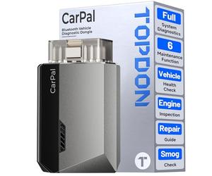 TOPDON CarPal A, OBD2 Scanner, All System Diagnosis, Wireless Bluetooth Diagnostic Tool, Vehicle Health Check, Smog Check, Repair Guide, Engine Inspection, Vehicle Performance Test