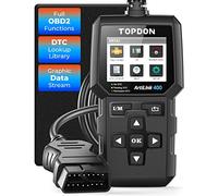 TOPDON OBD2 Code Reader AL400 OBD2 Scanner, Car Diagnostic Tool with 10 OBD Functions- Check Engine Light/Smog Emission Test/O2 Sensor Test/EVAP, Free Lifetime Update