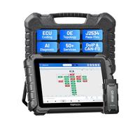 TOPDON ONE 10.1" Bidirectional Car Diagnostic Tool, J2534 Pass-Thru, ECU Coding & Over 50 Services, Full System OBD2 Scanner with TopFix AI, OE Topology, FCA/Renault/VAG SFD SGW Access, CAN-FD & DoIP