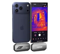 TOPDON TC002C Duo-A Thermal Camera, Compatible with Any USB-C iPhone, iPad & Android Device, 512 x 384 Super Resolution, 256 x 192 IR Resolution Thermal Imager, -20-550℃ Temp Range-Grey
