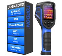 TOPDON Thermal Camera TC004 Mini-N, 320x240 TISR Resolution, 8GB with WiFi | 14H runtime, 25Hz handheld thermal imager, -20°C~550°C, support PC Analysis, for home maintenance, leaking, HVAC inspection