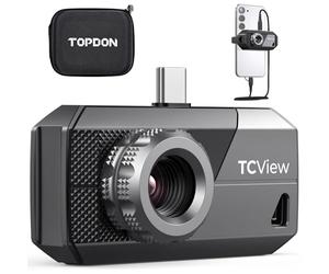 TOPDON TS001 Thermal Camera Android, 9mm Adjustable Lens, Observation Range 0.1 to 500M, 512x384 High Resolution, 25Hz, Manual Focusing for PCB boards, Pest lnspection, Outdoor, Not for IOS