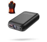 Topdot 16000mAh Heated Vest Battery Pack,7.4V/5V Rechargeable Power Bank with LED Display, DC/USB/Type-C Output, and USB-C Charging Cord for Heated Gilet Hoodies Jacket,22.5W Fast Charing
