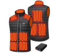 Topdot Heated Gilet for Men with Power Bank 16000mAh, 10 Heater, 3 Temp | Lightweight Heated Quilted Vest, Smart Temp Control, Winter Essential for Hiking, Commute & Outdoor