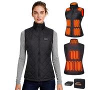 Topdot Heated Gilet Womens with Power Bank 16000mAh 7.4V, Padded Vest