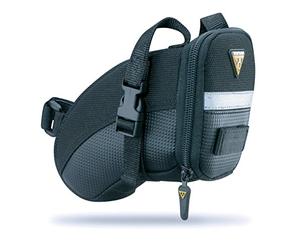 TOPEAK Aero Wedge Pack M Slim Design, Specially for Athletic Saddles, Black, 20 x 10.5 x 12 cm, 0.5 l