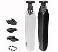 Flashfender Bicycle Rear Mudguards Twin Pack with DuoFixer Bracket, 1 x Black, 1 x Transparent