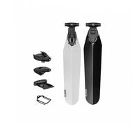 Flashfender Bicycle Rear Mudguards Twin Pack with DuoFixer Bracket, 1 x Black, 1 x Transparent
