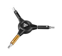 Topeak Hex Speed Wrench, 4/5/6mm, Aluminum, 13.8 x 12 x 1.7 cm, 90g, Unique, Black