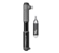 Topeak Hybrid Rocket HP Tyre Pump (Black) - CO2 & Hand Operated, High Pressure