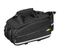 Topeak MTM Multi Mount TrunkBag EX, Water Resistant Cycle Trunk Bag with expandable pannier sides to fit KLICKfix/Racktime Snapit or MIK Adapter Pannier Racks, Black