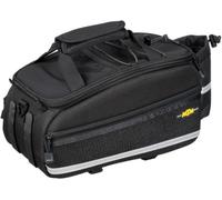 Topeak MTM Multi Mount TrunkBag EX, Water Resistant Cycle Trunk Bag with expandable pannier sides to fit KLICKfix/Racktime Snapit or MIK Adapter Pannier Racks, Black