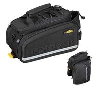 Topeak MTX 2.0 TrunkBag DXP Water Resistant Cycle Trunk Bag with expandable pannier sides, Compatible with all MTX QuickTrack 2.0 racks, Black