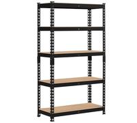 Topeakmart 5-Tier Garage Shelving Unit, Adjustable Garage Storage Shelves Storage Racks Heavy Duty Metal Shelving Utility Shelves, 59in Height