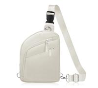 TOPEAST Anti Theft Crossbody Bag for Women Men, Small Sling Bag Crossbody Bags for Women Travel Sport Hiking Workout, Beige