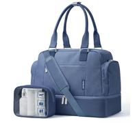 TOPEAST Travel Duffle Bag, Carry On Overnight Weekender Bags for Women, Blue