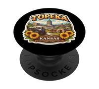 Topeka Kansas Souvenir City State Capital Trip Memorabilia PopSockets Adhesive PopGrip